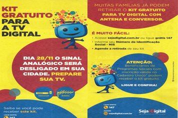 URGENTE! SINAL ANALÓGICO DE TV SERÁ DESLIGADO EM NOVEMBRO